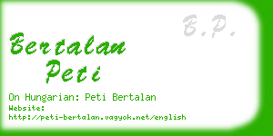 bertalan peti business card